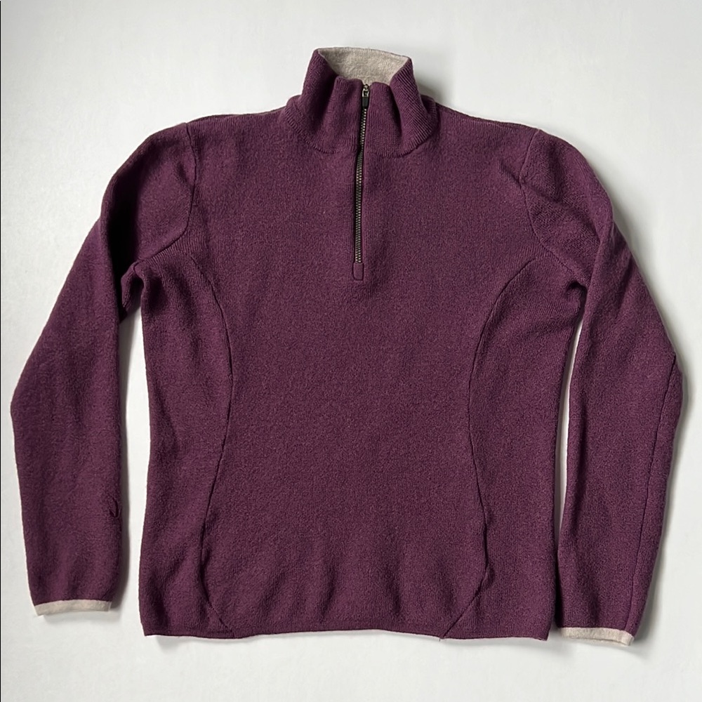 Ibex Purple Quarter-Zip Sweater